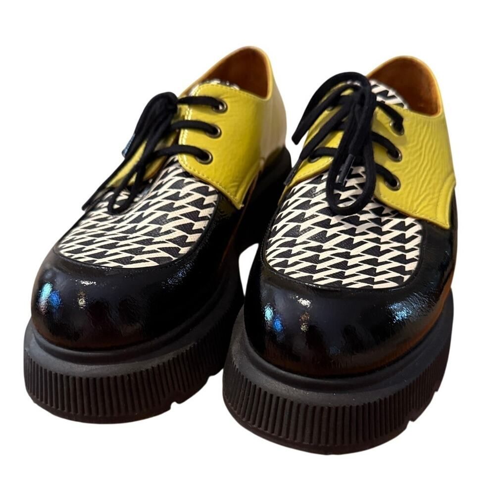 Chie Mihara Qamba Platform Oxford Shoes Womens EU 39 US 9 Lace Up Lug Sole - Picture 4 of 12